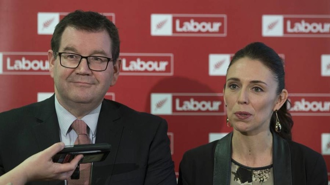 Labour leader Jacinda Ardern and finance spokesman Grant Robertson photo Mark Mitchell