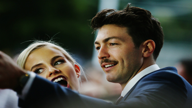 Matilda Rice and Arthur Green arrive at the Vodafone New Zealand Music Awards (Picture \ Getty Images)