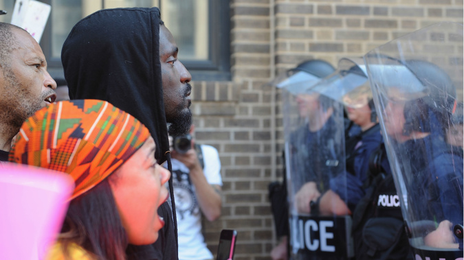 Protests in St Louis have turned violent for a third night (Getty)
