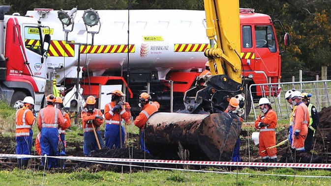 The first fuel from NZ Refinery's newly fixed pipeline is scheduled to arrive in Auckland tomorrow aftrenoon (Photo: John Stone/New Zealand Herald)
