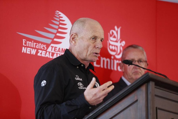 Emirates Team New Zealand CEO Grant Dalton announces new Americas Cup protocol. (Photo / Nick Reed)