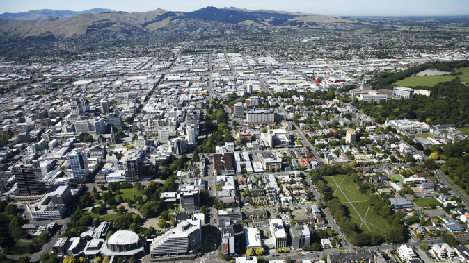 Aerial view of Christchurch city (Getty)