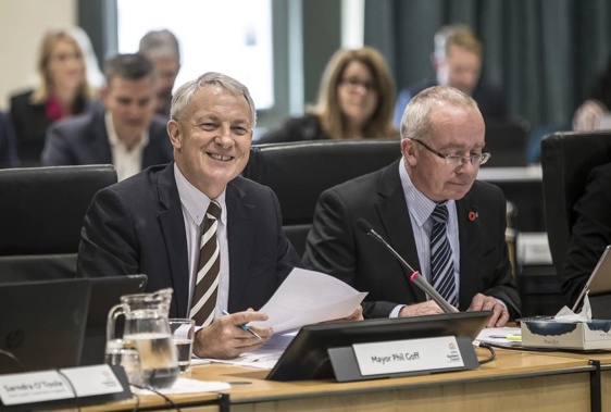 Auckland Mayor Phil Goff (left) and council chief executive Stephen Town(right) are seeking assurances about a $405,000 severance payment.