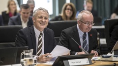 Auckland Mayor Phil Goff (left) and council chief executive Stephen Town(right) are seeking assurances about a $405,000 severance payment.