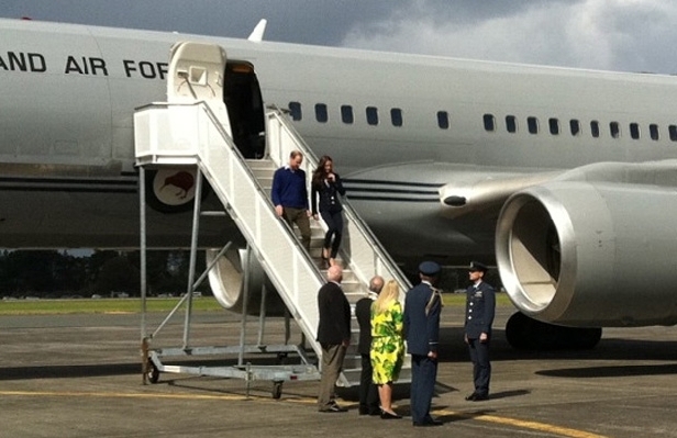 The royals arrive at Whenuapai (Julie Moffett)