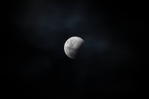 The eclipse beginning in Auckland (Edward Swift)