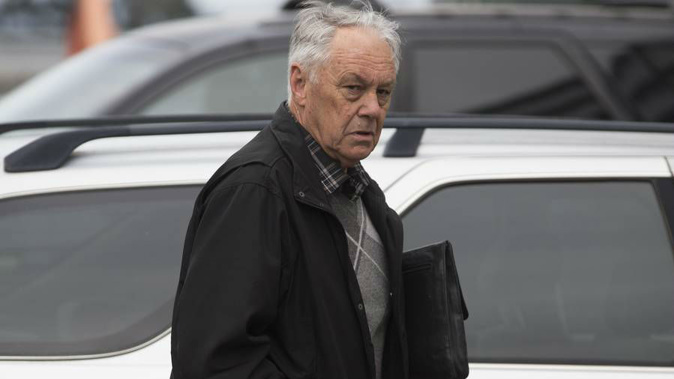 Martin Henry Lawes arrives at the North Shore District Court, appearing on child porn charges. (Photo / Brett Phibbs)