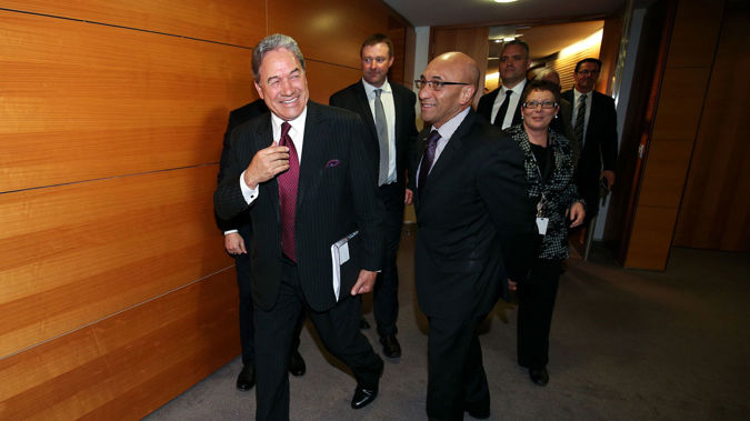 Winston and his NZ First colleagues (Getty Images)