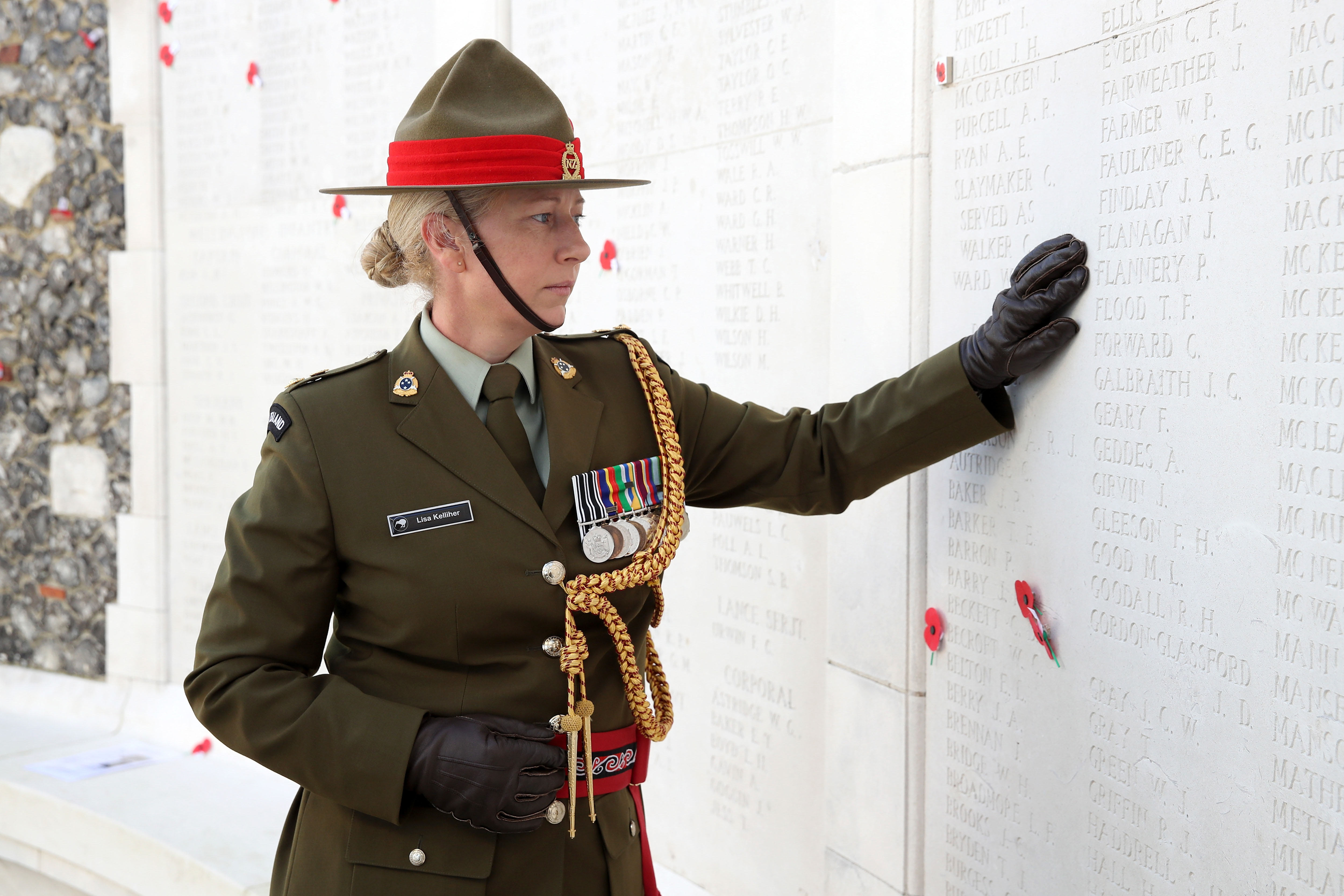 The Memorial Wall for the Battle of Passchendaele at Tyne Cot Cemetery