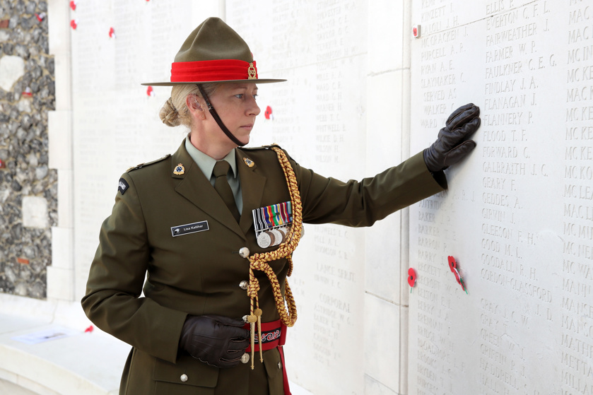 The Memorial Wall for the Battle of Passchendaele at Tyne Cot Cemetery
