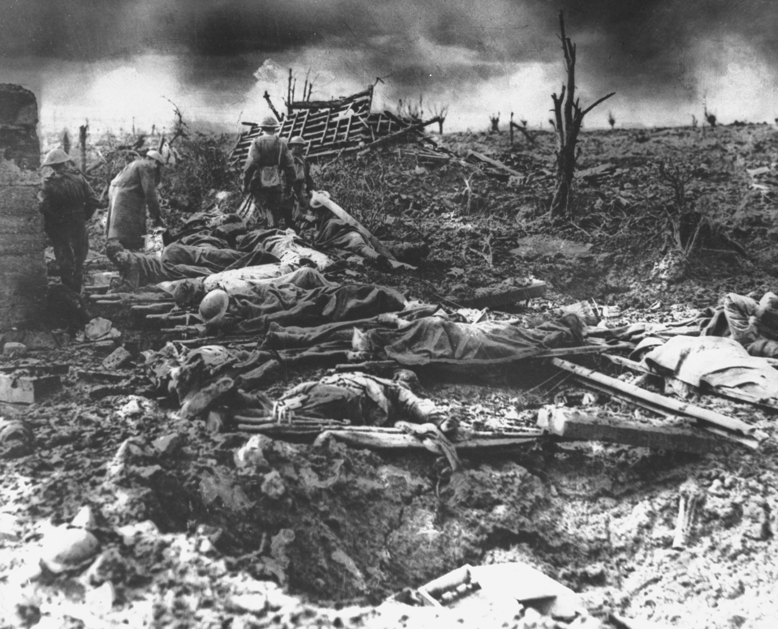 Dawn rising on muddy, horrific battlefield of Passchendaele