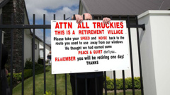 A rest home owner verbally abuses tenants after they put up a sign complaining about noisy trucks. (Source: Star.kiwi)