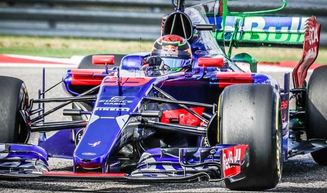 Hartley in his Toro Rosso during free practice in Texas (Getty Images)