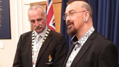 Far North District councillor Dave Hookway being sworn in at Kaikohe last year. (Peter de Graaf)