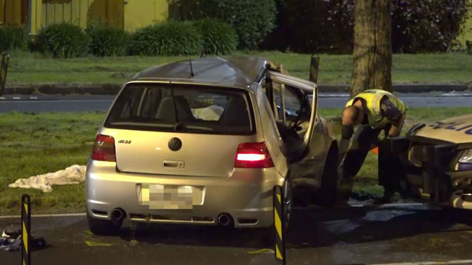 The two victims were in a car that sped from police on Monday morning. Photo/NZ Herald
