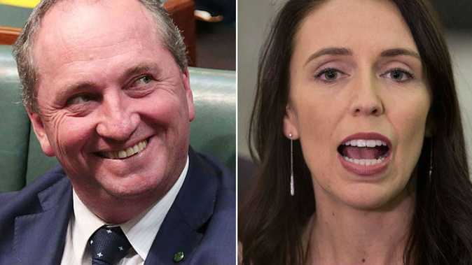 Barnaby Joyce and Jacinda Ardern. Photo/File