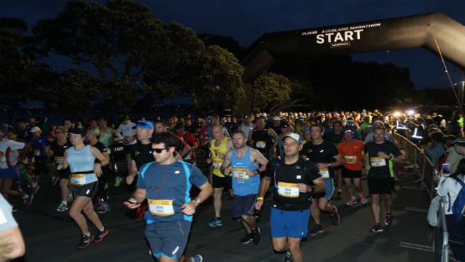 Fourteen thousand runners took place in the Auckland marathon events. (Photo: Greg Bowker)