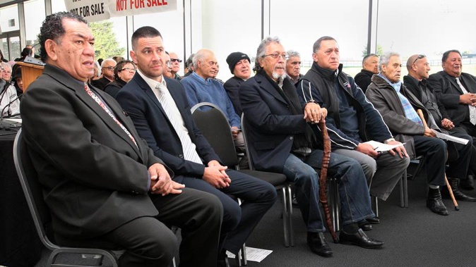 Toll stadium was filled during the powhiri for the Waitangi Tribunal's urgency hearing into the Crown's recognition of the Ngatiwai mandate in October 2016. (Photo \ Tania Whyte)