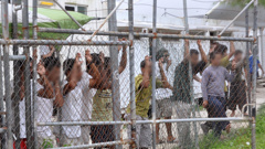 The refugees have been abandoned without any food or water. Photo/AAP