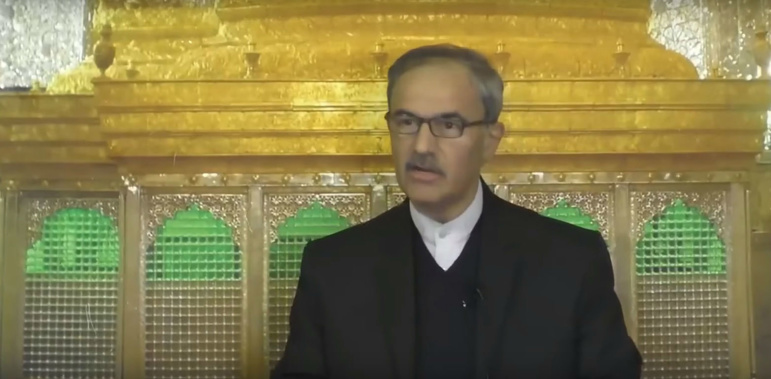 Hormoz Ghahremani spoke at a mosque earlier this week. Photo/YouTube