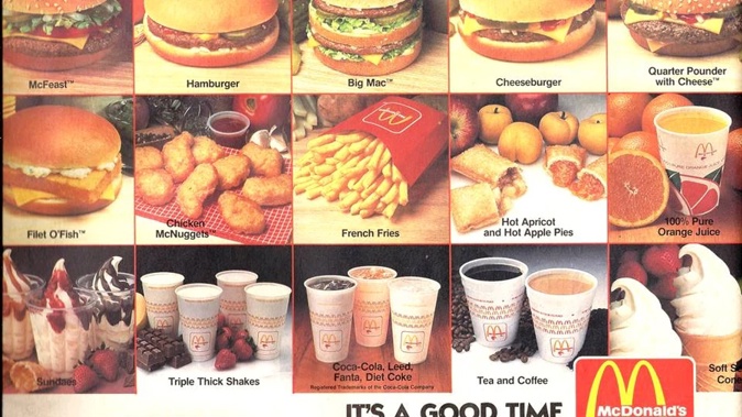 The McDonald's menu has changed vastly over the last 30 years. 