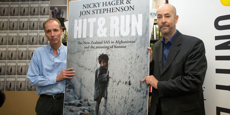Nicky Hager and Jon Stephenson, who wrote the book. Photo/NZ Herald