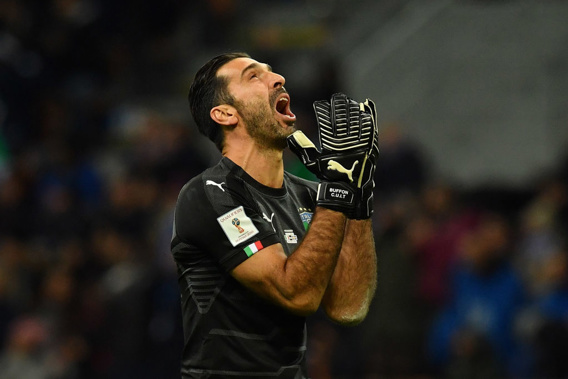 Italian legend and captain Gianluigi Buffon retired in the aftermath of Italy's defeat. (Photo \ Getty Images)