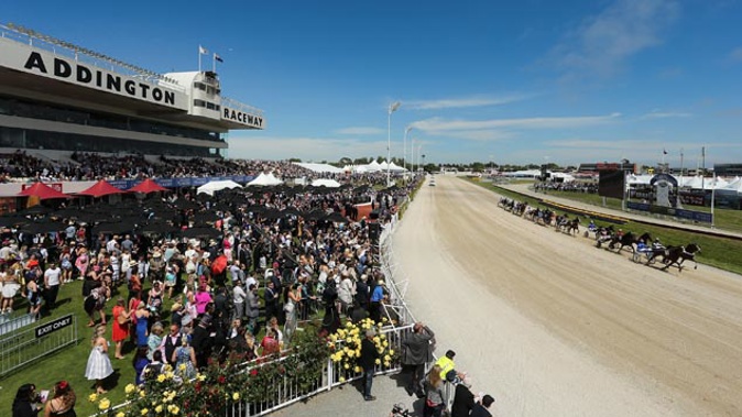 Police presence was strong at Addington Raceway today. Photo/Getty