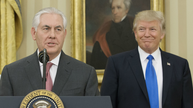 US Secretary of State Rex Tillerson and US President Donald Trump (Photo / Getty Images)