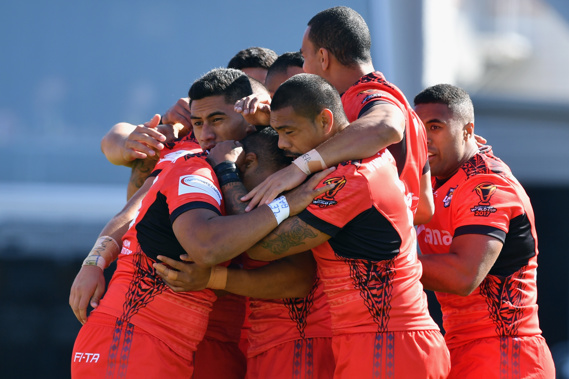 Tonga continue to make history at the Rugby League World Cup as they beat Lebanon 24-22 in their quarter-final in Christchurch. (Photo / Getty Images)