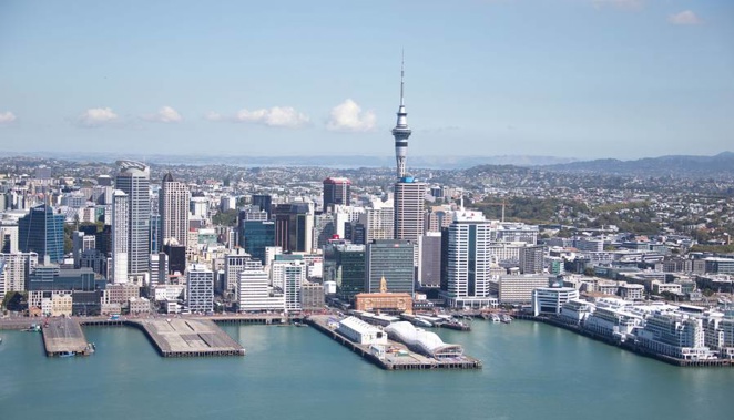 Aerial photographs Auckland City waterfront.(Photo \ Richard Robinson)