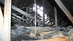 The damage inside the family's house. (Photo/NZ Fire Service)