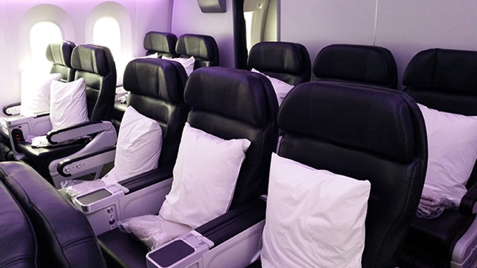 Business class seats on an Air New Zealand Dreamliner (AAP) 