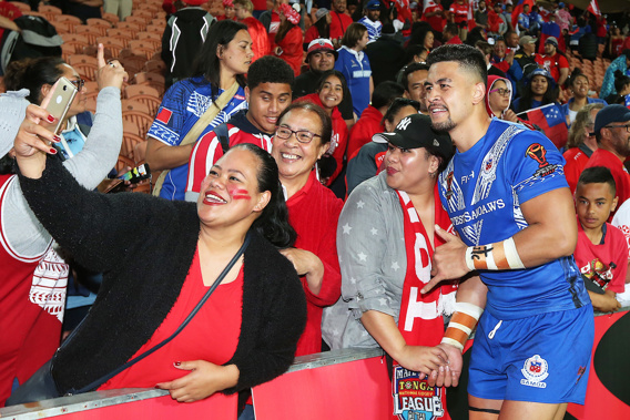 Tongan fans have been out in force after all their country's games during the Rugby League World Cup. (Photo/ Photosport)