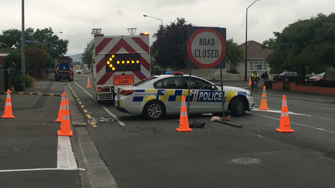 Police are investiating the sudden death of a man in Christchurch's Edmonds Park. (Photo \ Twitter - Jordan Oppert)