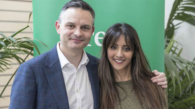 James Shaw with his embattled MP Golriz Ghahraman