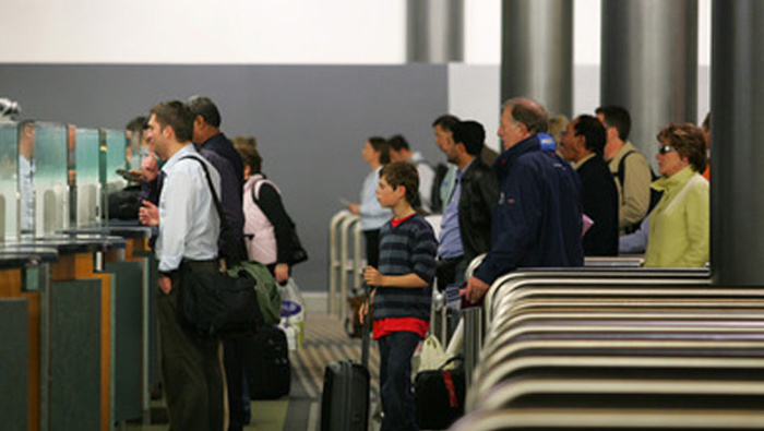 Arrivals to New Zealand at the customs and immigration area of Auckland Airport (File photo - NZ Herald)