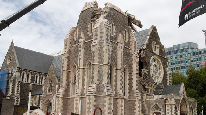 The Cathedral has been damaged since the 2011 earthquakr. (Photo/File)
