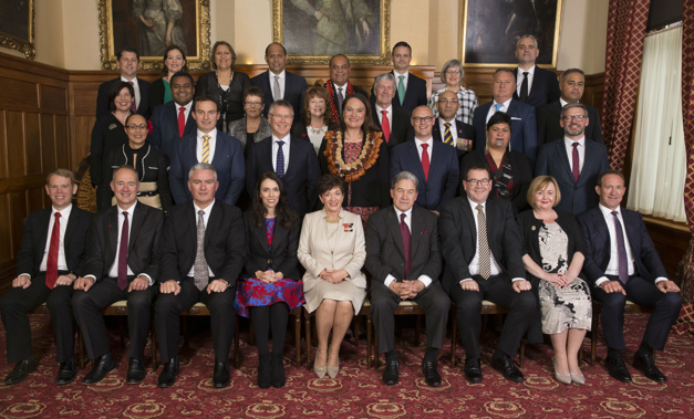 The Government Ministers on the day they were sworn in. (Photo / Getty)