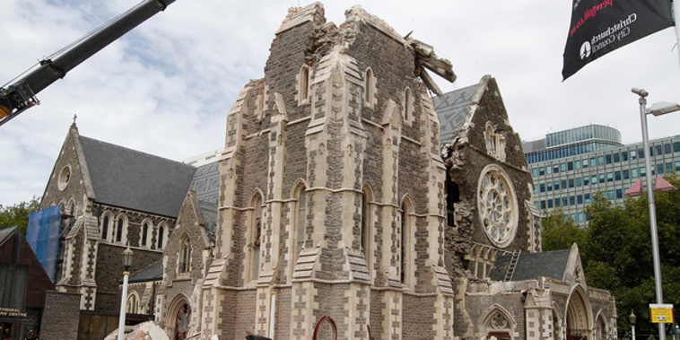 The cathedral collapsed during the 2011 earthquake. (Photo / File)