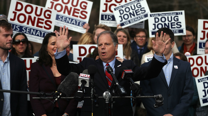 It was the first Democratic Senate victory in a quarter-century in Alabama. (Photo \ Getty Images)