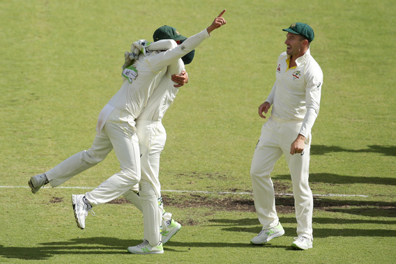 Australia celebrates after their victory. (Photo / Getty)