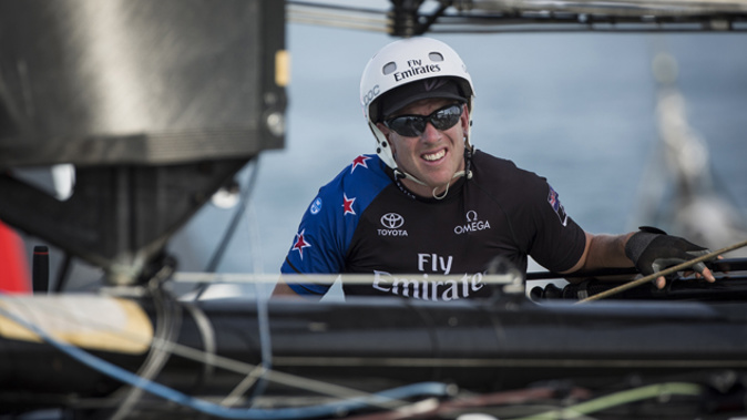 Peter Burling has seemingly emerged unscathed after after being swept against the rear guard of his round the world yacht in the Southern Ocean. (Photo \ Getty Images)