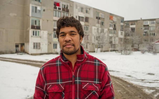 Sione Vaiomounga has been trapped in Romania for the last three years. (Petrut Calinescu / Telegraph)