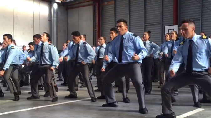Vanguard charter school students perform haka. (Photo: Alicia Burrow)