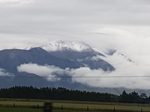 Wintry weather has hit the South Island in the height of summer. (Photo / Leanne Bright)