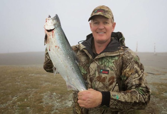 Mark Salmons died while fly fishing in Golden Bay on Boxing Day. His wife Sharon was watching from shore when he went under the water. (Photo / NZ Herald)
