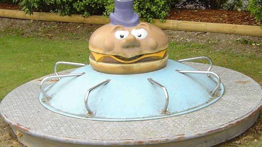 The biggest sale of the year was an old McDonald's playground set, including a swing set, roundabout and climber jail. (Photo / Trade Me)