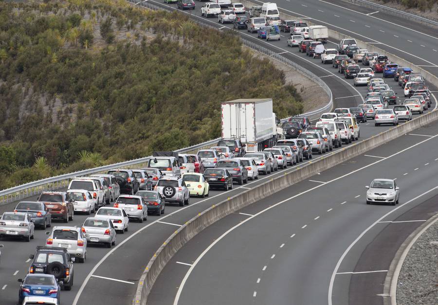 Those heading north out of Auckland are warned to expect slow going. (Photo / Greg Bowker)