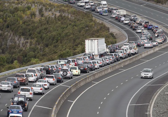 Those heading north out of Auckland are warned to expect slow going. (Photo / Greg Bowker)